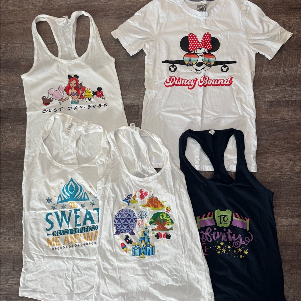 Disney Themed Kids Tank Tops - White, Black
